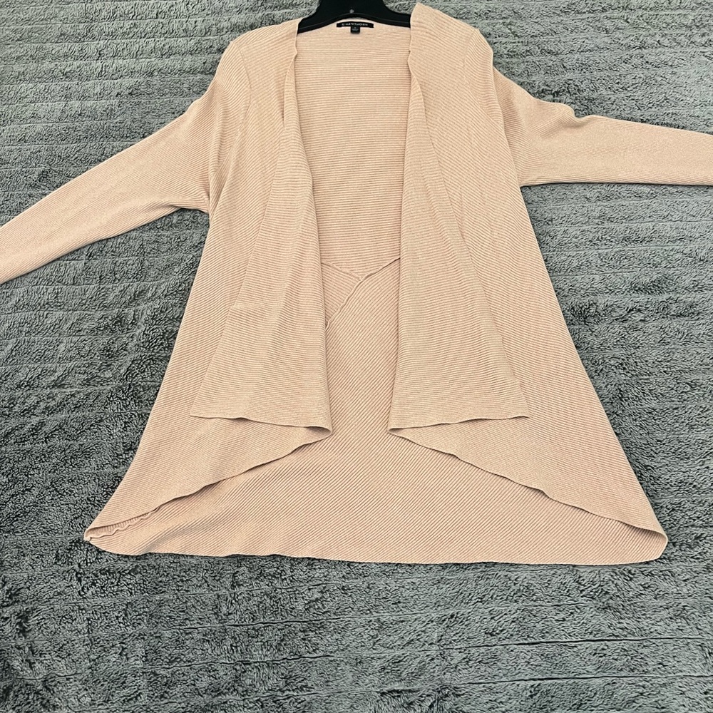 41 Hawthorn | Light Pink Open Front Cardigan Sweater